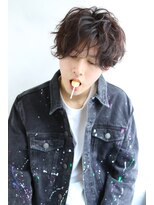 ブラン 天王寺(Blanc)&nbsp;【Blanc/天王寺】ツイストパーマ＿センターパート＿ミディアムk2