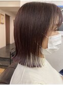 ピンクブラウン・ラインボブ