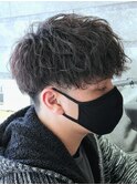 ツイストスパイラルパーママッシュメンズパーマ波巻きパーマ