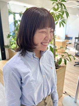 オーシャン(Ocean) 【OceanHair&Life田中愛梨】モテウルフハイトーンベージュ