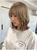 ミルクティーベージュダブルカラーケアブリーチインナーカラー