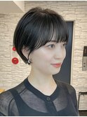 ショートヘア/ボブ/可愛い丸み/簡単スタイリング/20代30代
