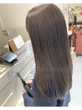 ネオリーブカフ 鶴ヶ峰店(Neolive caff) 透明感ラベンダーベージュ×さりげなハイライト