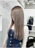 【レミー100%/54cm】シールエクステ×ミルクティカラー×カット