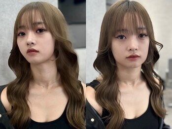 メゾンイロ(Maison I.R.O+)の写真/【韓国ヘア/レイヤーが得意◎】コテ巻き仕上げで華やかさを演出！新しい自分に出会えるスタイルをご提供♪