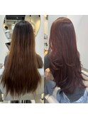 ワインレッド《★髪質改善うる艶水素カラー＋カット★》