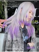 デザインカラーケアブリーチダブルカラーホワイトパープルカラー