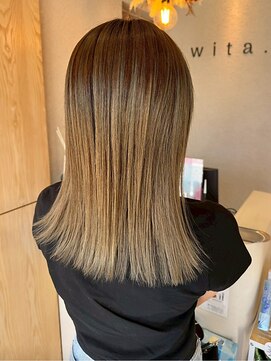 ウィタ(wita.) ダブルカラー/ライトベージュ/切りっぱなし