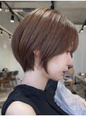 武蔵小杉大人ショートボブ透明感カラー小顔レイヤーショートボブ