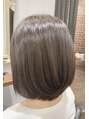 クローバー 上大岡店(CLOVER)&nbsp;明るめの白髪染め色はアッシュ系カットは王道のボブで収まり◎