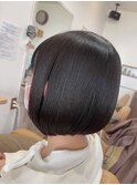 【天女目】艶髪＊前下がり丸みボブ