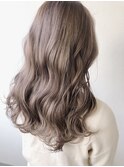 大人可愛いアースカラーデザインカラー　透明感グレージュカラー