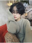 ニュアンスが可愛いボブパーマ_ニュアンス_ルーズパーマ