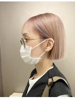 ピエドプールポッシュ(PiED DE POULE POCHE)&nbsp;切りっぱなしミニボブ×パールピンク