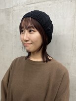 ソルトウォーター(SALT WATER) ボルドーカラー 顔まわりカット