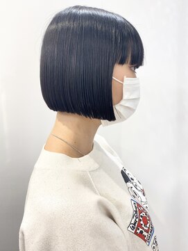 モリオフロムロンドン 松戸店(Morio from London) 【松戸　石山】黒髪切りっぱなしボブタッセルボブぱっつん