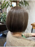 ボブ×グレージュ