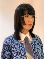 ロンドエニカ 大宮(Lond enika)&nbsp;姫カットウルフアッシュカラーレイヤーロンググレーベージュ大宮