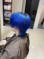 アース 土浦店(HAIR&MAKE EARTH) 高彩度ブルーブリーチ2回【髪の状態で変化】