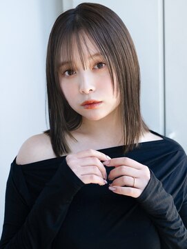 エインアンリー 表参道(AIN.ANLY.) フェイスレイヤーハッシュカット鎖骨ミディアムボブウルフパーマ