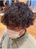 波巻きスパイラルパーマメンズマッシュパーマツイストパーマ