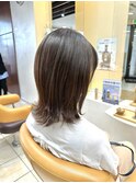 大人美人アッシュオリーブショコラアッシュ韓国ヘアモテ髪