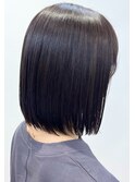 【松戸店　アイダ】黒髪ボブストレートボブあご下ボブスタイル