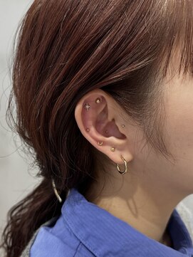 ミンクスオーバー(MINX OVER) 【耳ツボジュエリー】ゴールドデザイン