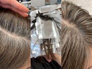 コタ ヘアサロン(KOTA HAIR SALON)の写真/【大人女性に支持◎】ハイライトやバレイヤージュでお洒落染め！コントラストを活かして白髪カバーにも♪