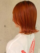レジュアル(RESSUAL) 外ハネ 結べるボブ ハイトーンオレンジヘアー