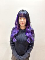 ヘアーライズ 池袋東口店(hair RISE)&nbsp;インナーブリーチしてインナーカラーをカラーミューズパープルに