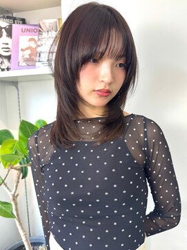 イヴォーク トーキョー(EVOKE TOKYO) 髪質改善ミディアムレイヤー艶髪カラー顔まわりレイヤー