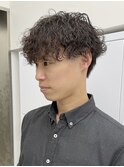 メンズ/サーフカール/刈り上げセンターパート/波巻きツイスパ