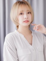 カバーヘア ブリス 志木南口駅前店(COVER HAIR bliss)&nbsp;透明感ハイトーンカラー金髪ブロンドマッシュボブZ志木20代30代