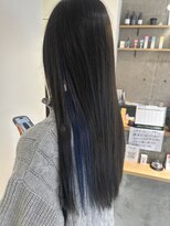 デバイス バイ フレイムス 越谷(DEVICE by Frames)&nbsp;インナーカラー　ブルー　ブリーチ　越谷