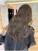 透明感髪質改善ベージュダブルカラーミルクティーグレージュ