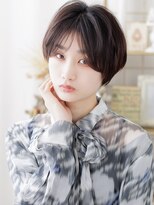 カバーヘア ブリス 川口(COVER HAIR bliss)&nbsp;ダークパープルくせ毛風小顔シャギーショートa川口20代30代40代
