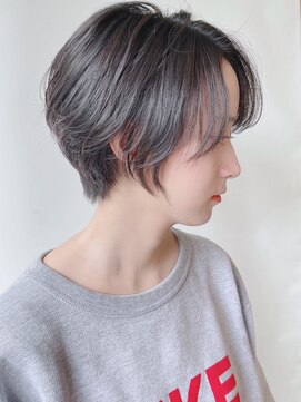 モリオフロムロンドン 原宿本店(morio from London) 【morio原宿】朝ラク丸みショート　黒髪　前髪無し　宮本