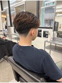 テーパーフェード癖毛センターパート【TAIKI】