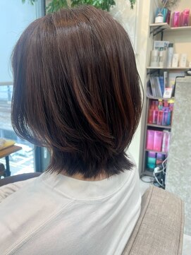 バッカ 横浜桜木町店(BACCA) ナチュラルブラウン、くびれボブ