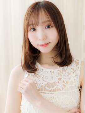 カバーヘアアンドスパ ブリス 浦和(COVER HAIR&SPA bliss) ブリーチなしハッシュカット艶感ストレートミディアム20代30代X