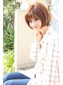 丸みが綺麗小顔ニュアンスショート・大人カジュアルに