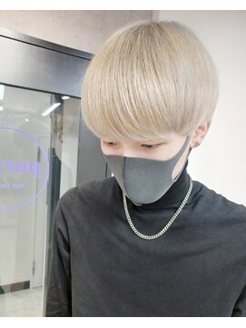 パープル(purple) メンズホワイトパール