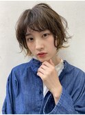 ちらっとインナーカラー&外はねスタイル☆