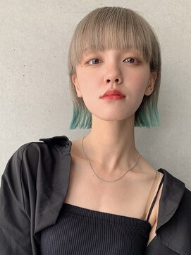 トルネード(TORNADO) 切りっぱなしボブ あごラインボブ 裾カラー エンドカラー S1026