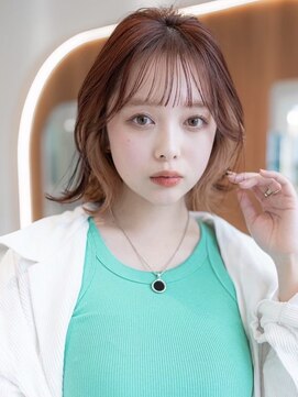 オースティン 調布アミックス(AUSTIN) 大人かわいい前髪セシルカットココアブラウンフリンジウェーブ