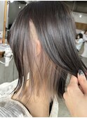切りっぱなし×インナーホワイトベージュ