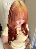 サクラ オモテサンドウ(SAKURA)&nbsp;ルーツカラー×ぱっつん前髪　ワンカールでも簡単可愛いレイヤー