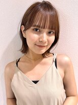 サンド ミュウ 横浜店(sand mieu)&nbsp;ボブディオリーブベージュ髪質改善縮毛矯正フェイスレイヤー