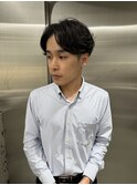 センターパートニュアンスパーマ